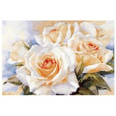 Алиса Набор для вышивания крестиком Белые розы 40 х 27 см (2-32)