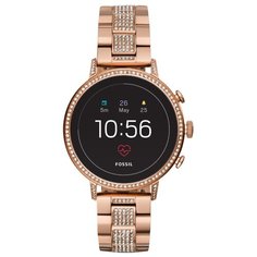 Часы FOSSIL Gen 4 Smartwatch Venture HR (stainless steel) rose gold crystals
