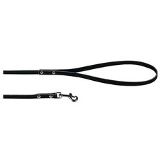 Поводок для собак КАСКАД Classic кожаный черный 1.2 м 12 мм