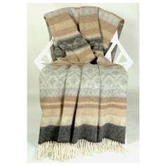 Плед Incalpaca Базель, 150 х 200 см бежевый/коричневый/серый