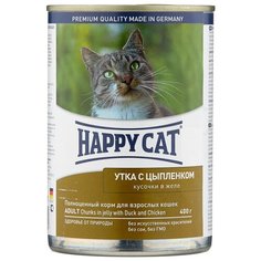 Корм для кошек Happy Cat с курицей, с уткой 400 г