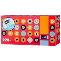 Платочки Bella №1 двухслойные белые в коробке, 224 шт.