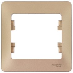 Рамка 1п Schneider Electric GLOSSA GSL000401, титан