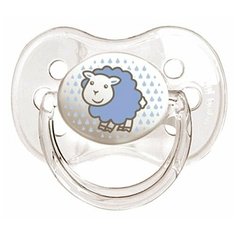 Пустышка силиконовая классическая Canpol Babies Transparent 0-6 м (1 шт) голубой