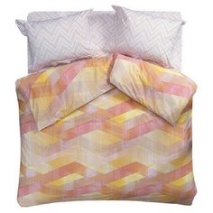 Постельное белье евростандарт Bedberry Румба 50х70 см, сатин оранжевый/желтый