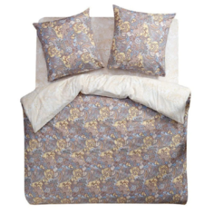 Постельное белье 1.5-спальное Bedberry Брызги шампанского 50х70 см, сатин бежевый/коричневый