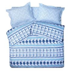 Постельное белье 1.5-спальное Bedberry Полонез 50х70 см, сатин серый/голубой