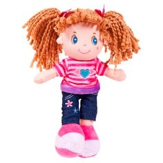 Мягкая игрушка ABtoys Кукла брюнетка в джинсах 20 см