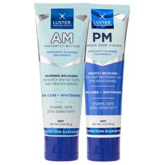 Набор зубных паст Luster Premium White АМ/PM Toothpaste reinvented Отбеливающая система