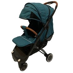 Прогулочная коляска Yoya Plus 4 (сумка-чехол, подстак., дожд., москит., бампер, чехлы на ручки и бампер из экокожи, коврик, накидка на ножки, крючок для сумок) изумруд/черная рама, цвет шасси: черный
