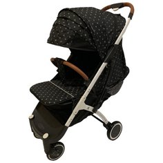 Прогулочная коляска Yoya Plus 4 (сумка-чехол, подстак., дожд., москит., бампер, чехлы на ручки и бампер из экокожи, коврик, накидка на ножки, крючок для сумок) звезды/белая рама, цвет шасси: белый