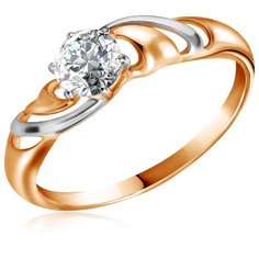 Бронницкий Ювелир Кольцо из красного золота Д0268-017300, размер 17