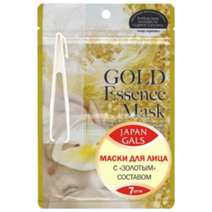 Japan Gals Маска для лица с золотым составом, 7 шт.