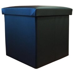 Пуфик с ящиком для хранения Тематика складной искусственная кожа черный