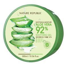Гель для тела NATURE REPUBLIC с алоэ Soothing & Moisture Aloe Vera 92%, банка, 300 мл