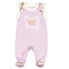 Ползунки lucky child размер 26 (80-86), светло-сиреневый