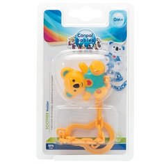 Держатель пустышки Canpol Babies Bear with heart 0 м (1 шт.) желтый
