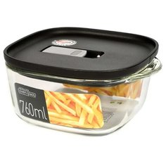 Lock & Lock Контейнер прямоугольный пищевой OvenGlass LLG945 черный/прозрачный