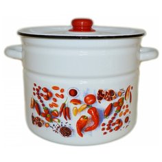 Кастрюля Appetite Паприка 1с200с 9 л, белый/красный