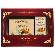 Набор Organic TAI пенка для умывания "С экстрактом улитки" 60 мл, мыло-скраб "Экстракт улитки и жасмин" 100 г