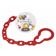 Держатель пустышки Canpol Babies Machines 0 м (1 шт.) белый/красный