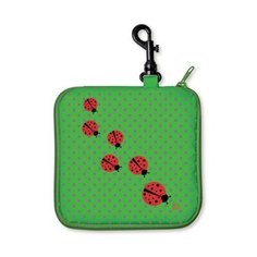 IRIS Barcelona Контейнер SnackRico Sandwich 16х16 см зеленый/божьи коровки