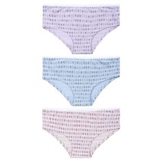 Трусики BAYKAR 3 шт., размер 6, голубой/розовый/сиреневый