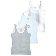 Майка BAYKAR 3 шт., размер 5, белый/серый/голубой