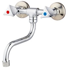 Смеситель для кухни (мойки) Ростовская Мануфактура Сантехники SL119-361 двухрычажный хром