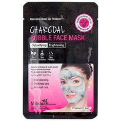 Mbeauty тканевая маска Charcoal Bubble Face Mask очищающая пузырьковая с древесным углем, 20 мл