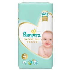 Pampers подгузники Premium Care 4 (9-14 кг) 54 шт.