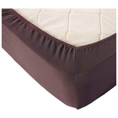 Простыня Текс-Дизайн трикотажная на резинке 200 х 200 шоколад