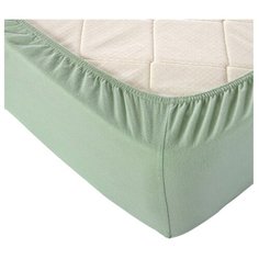 Простыня Текс-Дизайн трикотажная на резинке 60 х 120 оливковый