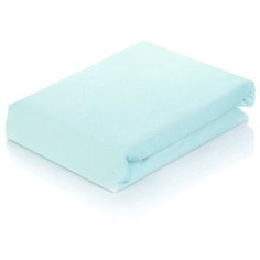 Простыня АльВиТек сатин на резинке 140 х 200 см голубой