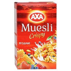 Мюсли AXA Muesli Crispy хрустящие медовые хлопья и шарики с ягодами, коробка, 270 г