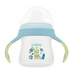 Поильник-непроливайка Lubby Малыши и малышки 16403, 150 мл голубой