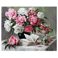 Белоснежка Картина по номерам "Пионы и клубника" 40х50 см (060-AB)