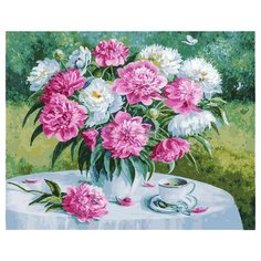 Белоснежка Картина по номерам "Роскошные пионы" 40х50 см (193-AB)