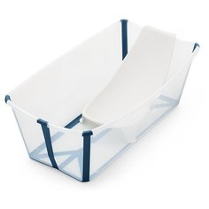 Ванночка Stokke FlexiBath + Newborn support прозрачный/синий
