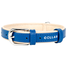 Ошейник COLLAR Brilliance без украшений 3084/3098/3038/3875 30-39 см синий/бежевый
