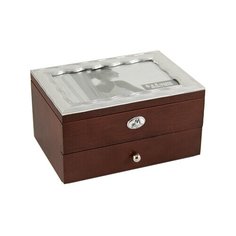 Moretto Шкатулка 39607 коричневый/серебристый/красный