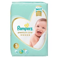 Pampers подгузники Premium Care 5 (11+ кг) 42 шт.