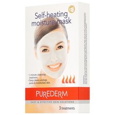 Purederm Самонагревающаяся увлажняющая маска, 3 шт.