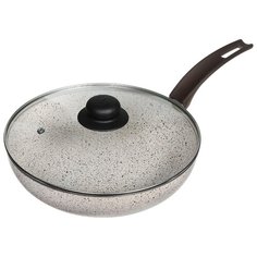 Сковорода VARI Minerale MR17126/11 26 см, с крышкой, под камень