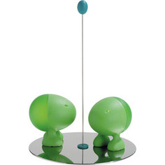 Солонка и перечница Alessi Lilliput зеленые