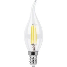Лампа светодиодная филаментная Feron LB-714 38012 E14 11W 4000K Свеча на ветру Прозрачная