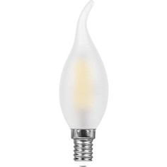 Лампа светодиодная филаментная Feron LB-714 38009 E14 11W 2700K Свеча на ветру Матовая LB-714 38009