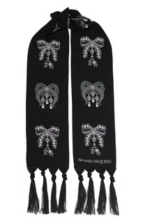Шелковый шарф Alexander McQueen
