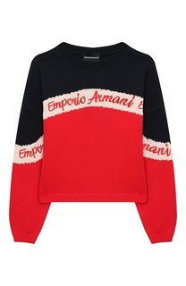 Хлопковый пуловер Emporio Armani