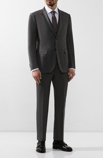 Костюм-тройка из смеси шерсти и шелка Ermenegildo Zegna